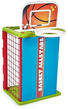 FEBER - Activity Cube 4 en 1, Cubo de Actividades, Juguete Completo, 3 Deportes: fútbol, Baloncesto y Golf, y es una Mesa, Accesorios incluídos,para fomentar la Actividad Infantil, Famosa (FEB03000)