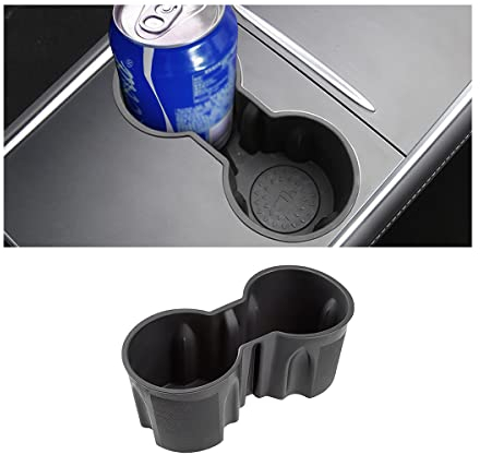 JNNJ Cup Holder for Model 3/Y, 2022 2021 Upgrade Leakproof Center Console Cup Holder Insert, Center Console Accessories Slot Slip Limit Water Cup Hoder, Universal Auto Seat Side Organiser Cups Holder