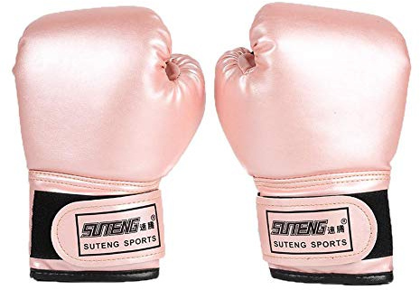 AZURAOKEY Guantes de boxeo para niños, guantes de boxeo de piel sintética, esponja de Muay Thai, guantes profesionales transpirables para saco de boxeo, kickboxing, muay thai, artes marciales mixtas