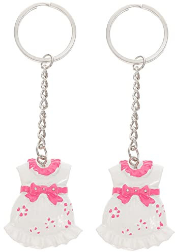 PRETYZOOM 2st Schlüsselanhänger Schlüsselband Geschenke Für Brautjungfern Rucksack-etikett Brautgeschenk Mädchen Geschenk Junge Auto Baby Rosa Metall Ring Zubehör Hochzeit