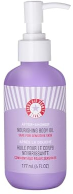 First Aid Beauty - After-Shower Nourishing Body Oil, Hydrates Skin & Locks In Moisture with Skin-Loving Lipids Jojoba Seed and Grapeseed Oil, Safe for Sensitive Skin, 6 oz