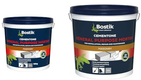 Bostik Cementone General Purpose Mortar, Pre-Mixed, Easy to Use, For Interior & Exterior Repairs & Cementone General Purpose Mortar, Pre-Mixed, Easy to Use