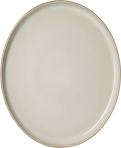 Ritzenhoff & Breker Olivia Oval Servierplatte 29,5x25cm, Keramik, Contemporary, Dinnerplatte, Gefräst, Servierplatte