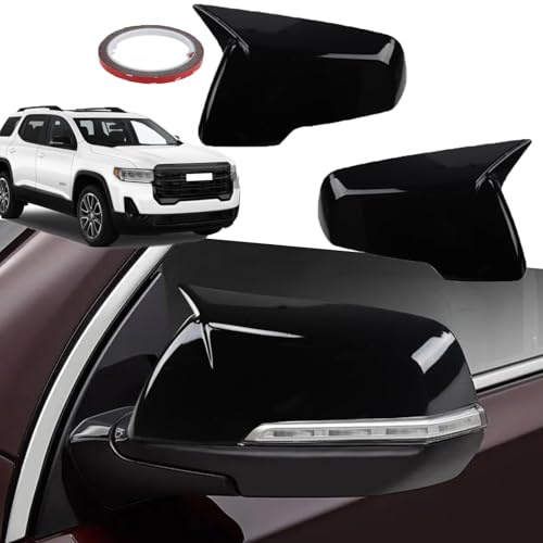 ZEPQUE Car Side Mirror Caps for GMC Acadia (2020-2023) Models, No Disassembly Installation Sports Rear View Mirror Cover Exterior Accessories (Glossy Black)