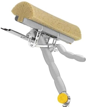 Lavavetri con Spugna strizzatore per lavare e gomma per asciugare, Manico Allungabile 110-174 cm, per Pulizia Vetri e Finestre Professionale,con testina mobile.
