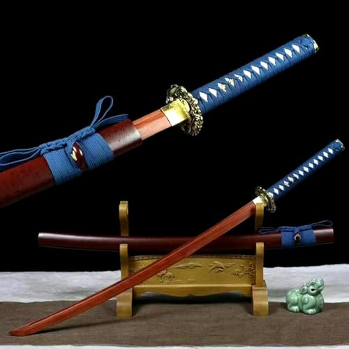 HJHUUA Bokken Fatto a Mano da 103 cm,Katana in Legno,Spade Samurai in Mogano Naturale per Regali,Decorazioni,Cosplay,Oggetti di Scena,espositori,Allenamento Kendo