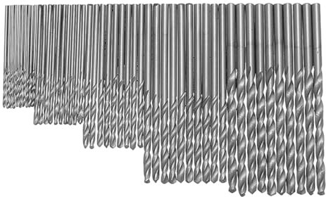 Set di punte elicoidali – 50 punte per trapano in acciaio rapido, punte in metallo per ferro, alluminio, rame, punte HSS multifunzionali da 1 a 3 mm con impugnatura dritta