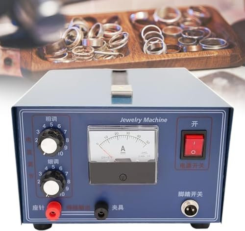 pealiritansemen Soldador por Puntos De Joyería De 50 A, Soldador por Puntos De Pulso De Joyería, Soldador por Puntos Portátil para Oro, Plata Y Platino, Rango De Soldadura De 0,5-1,2 Mm, 0,5-50 A