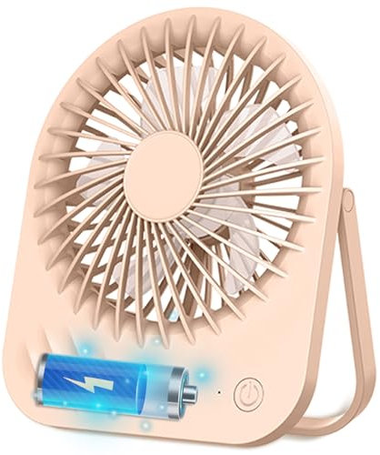 ZEOEZHBI Ventilador personal alimentado por USB-C para escritorio de oficina en casa, color rosa