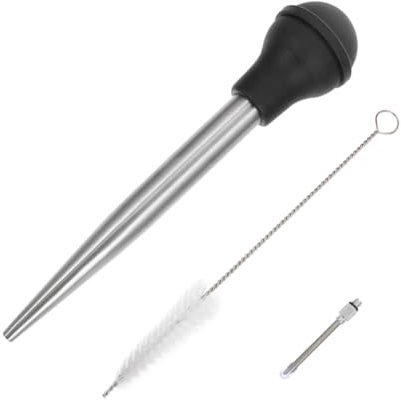 ABOOFAN Iniettore per Condimento per Tacchino per Tacchino Singolo Tubo per Condimento per A Goccia Utensile per Barbecue