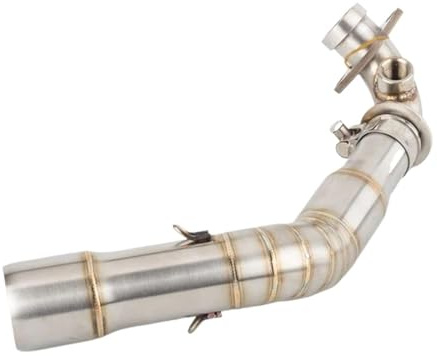 HETEVSCCK Auspuffschalldämpfer Motorrad-Motocross-Auspuff-Mittelrohr Für Vespa GTS 125 250 300 2007-2017 2018 2019 2020 (Type AB)