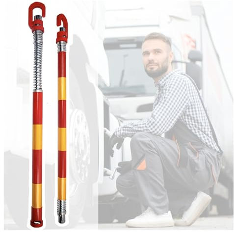 AMUFJJ abschleppstange 50 30 20 8 6 5 3 Tonnen Tragkraft Fahrzeug-Stahlschleppstange Anhängerstange, Antikollisions-Anhängerstange Mit Stoßfeder Für Mittelgroße Transporter/Pickups(Support 6 tons)