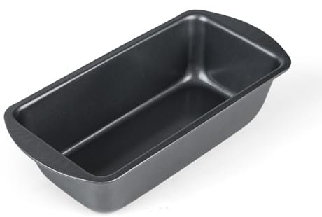 Teglia per pane alla banana, antiaderente, in acciaio al carbonio, teglia rettangolare da 900 g, per pagnotte e torte, lavabile in lavastoviglie, congelatore e forno (teglia da 0,5 kg)