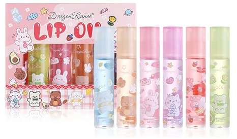EnMart Set de 6 aceites labiales, brillo labial hidratante y voluminizador, bálsamo para labios secos, nutritivo, de larga duración, no pegajoso, hidratante, iluminador y revitalizante
