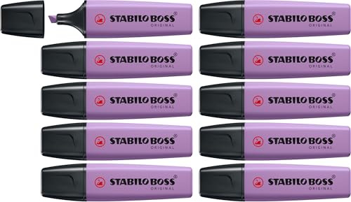 STABILO - Textmarker - BOSS ORIGINAL NatureCOLORS Wildflower | 10er Pack, grauviolett