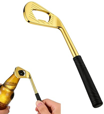 1 PCS Golf Club Shaped Bottle Opener,Gold Golf Club Bottle Opener,Creative Sports Bottle Cap Opener,Funny Bottle Openers for Kitchen Tools and Fun Accessories for Golf Lover