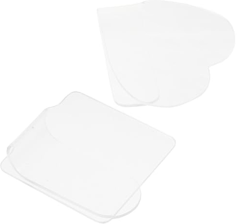 POPETPOP Palettes de Maquillage pour Mélange et Présentation en Acrylique pour Manucure Lot de 2 Plateau Transparent à Main en Salon