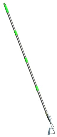 Watreketal Pala telescopica da giardino a 4 sezioni, per uso esterno, design in acciaio inox, zappa per erbe, terreno, muschio, zappa da giardino