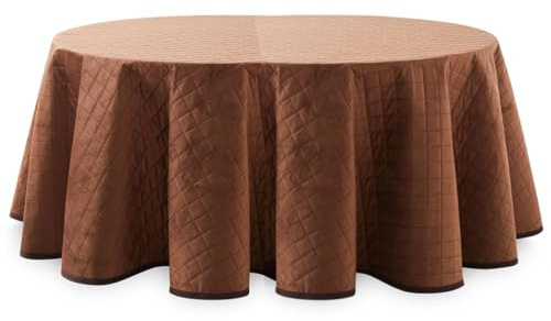Lanovenanube Falda Camilla Velvet Acolchada Ovalada 90x160 Marrón | Tejido Velvet 100% poliéster. Tacto suave, acolchada, mantiene el calor. Lavable y fabricada en España. Altura aprox. 75 cm