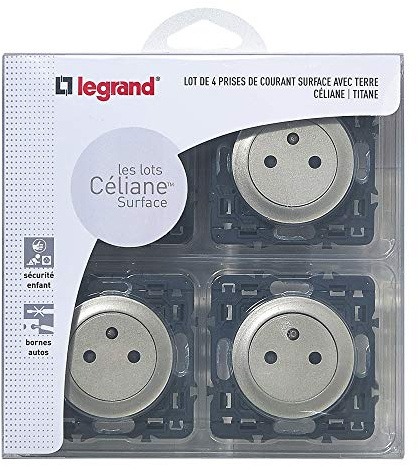 Legrand Céliane 200261 230 voltios con toma de tierra modular, gris