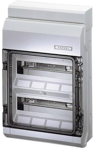 Hensel KV2524 Kleinverteiler -246 TE Sicherungskasten Aufputz IP 54 | 2-reihig, Feuchtraum-Verteilerkasten, Kompaktes Automatengehäuse für Wohnraum & Gewerbe