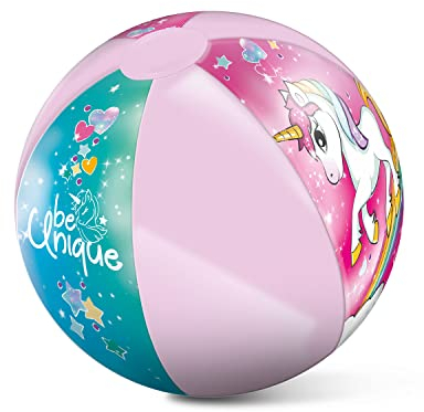 Mondo Toys - Unicorn Beach Ball - Pallone da Spiaggia Colorato - Gonfiabile Ottimo per Giocarci in Acqua - Adatto a Bambini / Ragazzi / Adulti - 50 cm. di Diametro - 16779