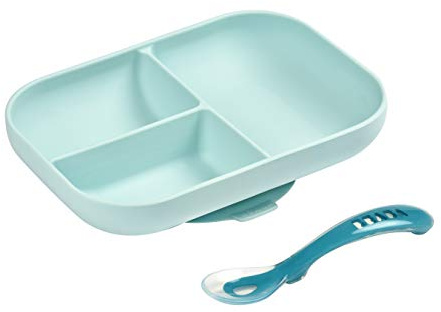 Béaba 913455 Baby Teller mit Saugnapf, blau