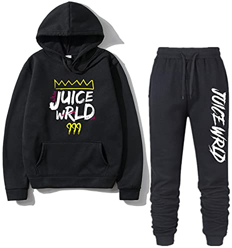 East-hai-buy Tuta da Uomo RIP Rapper 2PCS Completi Set Felpe con Cappuccio a Maniche Lunghe Felpe + Pantaloni Sportivi con Coulisse Jogger Club Tuta da Ginnastica