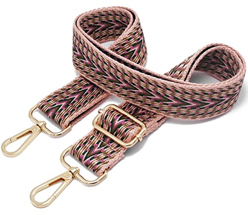 Schultergurt Für Taschen Taschenband Taschengurte Zum Wechseln Damen Breiter Taschenriemen Zubehör Shoulder Strap Tragegurt Bag C06 Gold/3,8cm