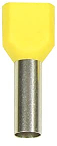 Isolierte TWIN Aderendhülsen 6mm² 50 Stück gelb isolierte Kabelschuhe kabelendhülsen klemmhülsen Zwillingaderendhülsen WeltiesSmartTools