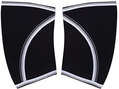 Cyrank Ginocchiere Per Sollevamento Pesi, 1 Paio di 7 Mm di Spessore Ginocchiera in Neoprene Compressione Ginocchiera Per Squat Palestra Powerlifting(Nero, M)