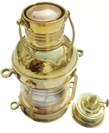 Lampada in ottone nautico Lampada a olio in ottone antico Lanterna Luce Marine Nave Barca Appeso Lampada Lanterna a Olio Decorazione Casa Natale