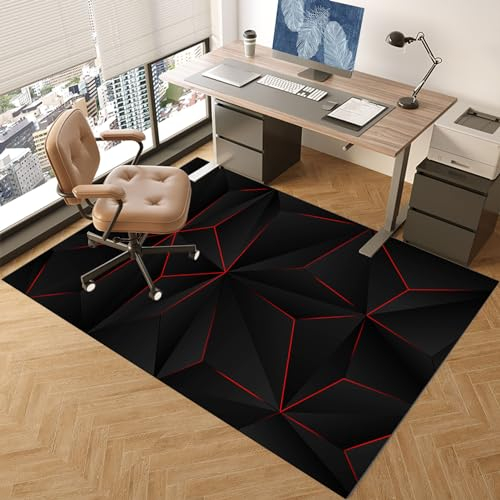 SOSTAG Bodenschutzmatte für Hartböden, 120 x 140 cm Schreibtischstuhl Unterlage, rutschfeste Schutzmatte, Bürostuhl Teppich für Parkett, Laminat, Vinylboden und Fliesen, Upgrade Version
