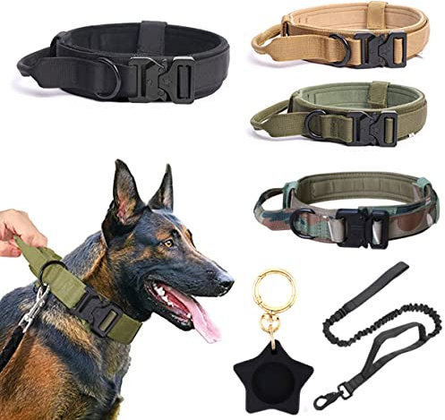 Hotlion Taktisches Hundehalsband, verstellbar, Militär-Training, geeignet für mittelgroße und große Hunde, Camouflage, Größe M
