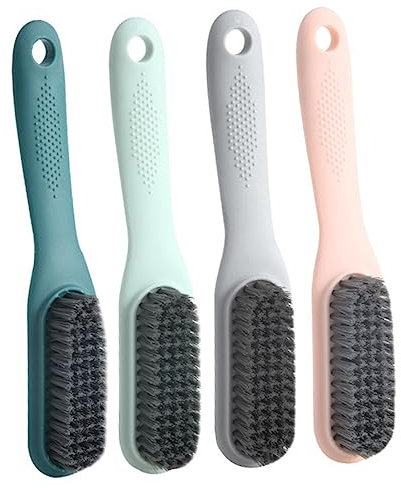 PartyKindom 4pezzi Spazzola Per Stivali Manico Per Pulizia Delle Scarpe e Abiti Setol Pbt Per Protezione Della Pelle e Superficie Leggera e Portatile Per Uso Domestico Viaggio