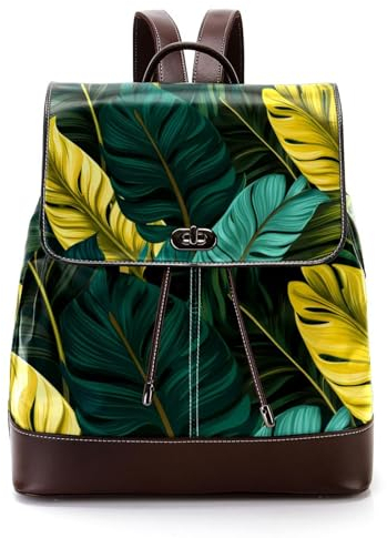 TFCOCFT Reiserucksack, kleiner Rucksack, Bananenbaum, Palme, Grün, tropisch, Handgepäck-Rucksack, Q4z9wl59lpoyjv, 10.5x5x12.5 in, Reiserucksäcke