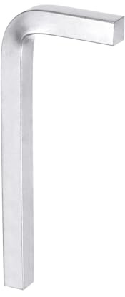 sourcing map L-Shaped Square Head Wrench 10mm Chrome-Vanadium Steel 4 Points Bolt Wrench for Basic Home Repair DIY Project and General Applications, Silver