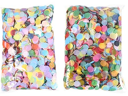 KITANDOVE Konfetti-Geburtstagsdekorationen 2 Sets rundes Seidenkonfetti 100 g für Schreibtischeinladungen Tafelaufsätze