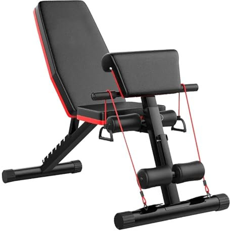 Verstellbare Hantelbank, Vier Geräte In Einem, Hantelhocker, Priesterstuhl, Römischer Stuhl, Rückenbrett, 330 Lbs Gewichtskapazität, Für Ganzkörper-Krafttraining, Trainingsbank Für Den Heim-Fitnessber