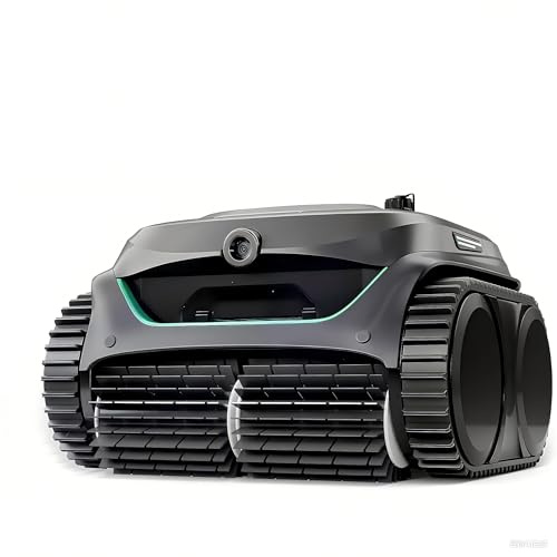 (2025 Neues Modell) WYBOT C2 Vision-A Kabelloser Poolroboter Akku mit KI-Kamera, 8 Modi, starker Saugkraft, Dual-Filter, Wasserlinie, Poolroboter Akku Wand und Boden, App-Grau