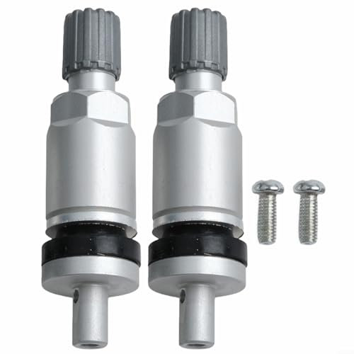 Set mit 2 schlauchlosen Reifenventilschäften zur Drucküberwachung, widerstandsfähiges Aluminium-Design