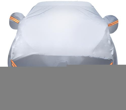 Blivysse Vollgarage Autoabdeckung Kompatibel Mit FIAT 500 2010-2024, Wasserdichter Staubdichter Winddichter UV-Schutz(Silve)