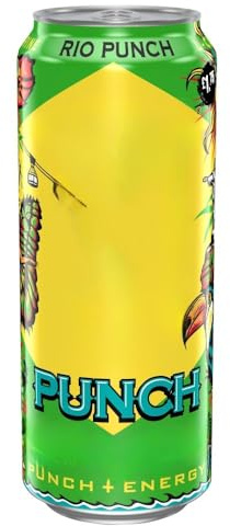 Moonsstteer Rio Punch Energy Drink PMP Variety Pack 500ml – High-Energy Beverage Selection with Bold Flavours (12 x Cans, Rio Punch Energy Drink PMP 500ml)