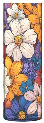 Plastic Small Flower Vase 11.8 Inch Decorative Aesthetic Decorative Home Decor Vases for Kitchen Table Library Party, Flowers Lavender Phlox Daffodil Red