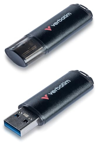 Verbatim V200 Metal USB Stick Drive 64 GB - USB 3.2 Gen 1 mit bis zu 200 MB/s Lesen und 80 MB/s Schreiben, Robustes Aluminiumgehäuse, langlebig, kompakter Speicherstick für PC, Computer, Laptops