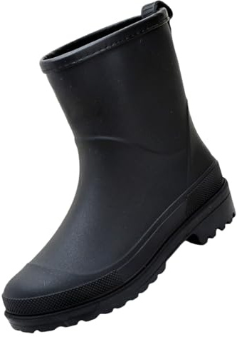 Bottes en caoutchouc pour femme - Bottes courtes imperméables - Fond épais - Hauteur moyenne - Antidérapantes - En PVC - Durables - Légères - Chaussures de loisirs - Pieds nus - Bottes de jardin pour