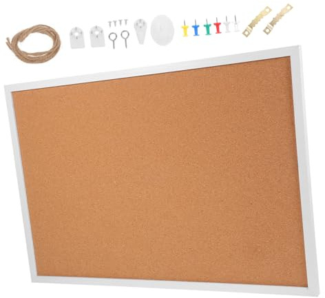 HIAKDOFT Arbeitsbild Pinnwand Korktafel 35x50cm Memoboard Für Büro Und Zuhause Weißer Rahmen Notiztafel