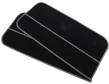 Toyvian 2 Paquet à Couverts Anti Ternissement, Housse de Protection pour Couverts, Ecrin pour Argenterie en Tissu Noir, Grosse Capacité, pour Fête et Camping