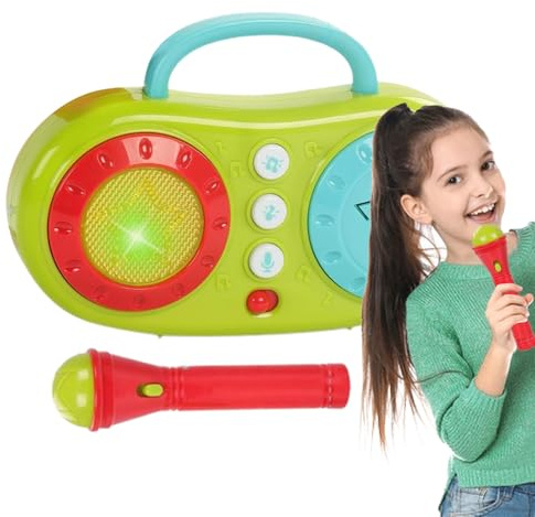 Jouet De Machine De Karaoké - Jouet De Microphone, Microphone Multifonction pour, Machine De Chant De Haut-Parleur De Karaoké, Ensemble De Jeu Éducatif Électrique pour 3 Ans Et Plus, Ensemble