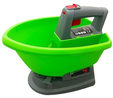 Hsyzygian Spandiconcime da giardino portatili con larghezza di uscita regolabile, modalità ventola diffusione fino a 140 gradi, perfetto per vari tipi di scrofa, spargitori di scrofe a batteria lunga